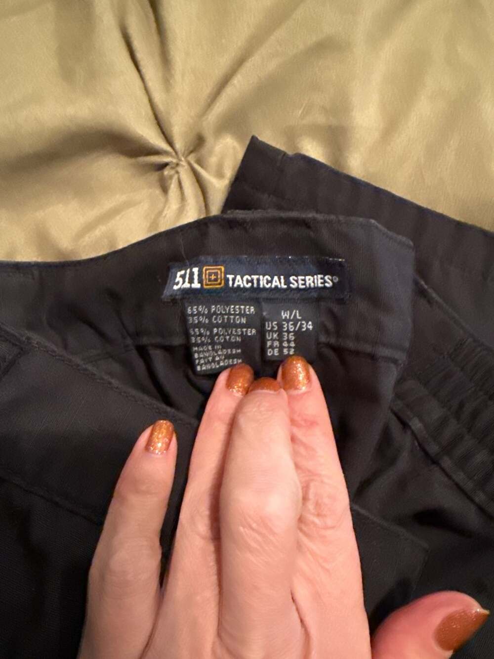 5.11 Tactical Series Black Cargo Pants Size 36x34 - Picture 4 of 5